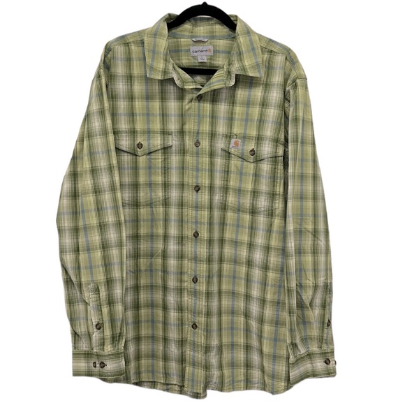 Carhartt Men's Pasture Green Plaid Shirt
Relaxed Fit Long Sleeve Button Down XL - Picture 1 of 10